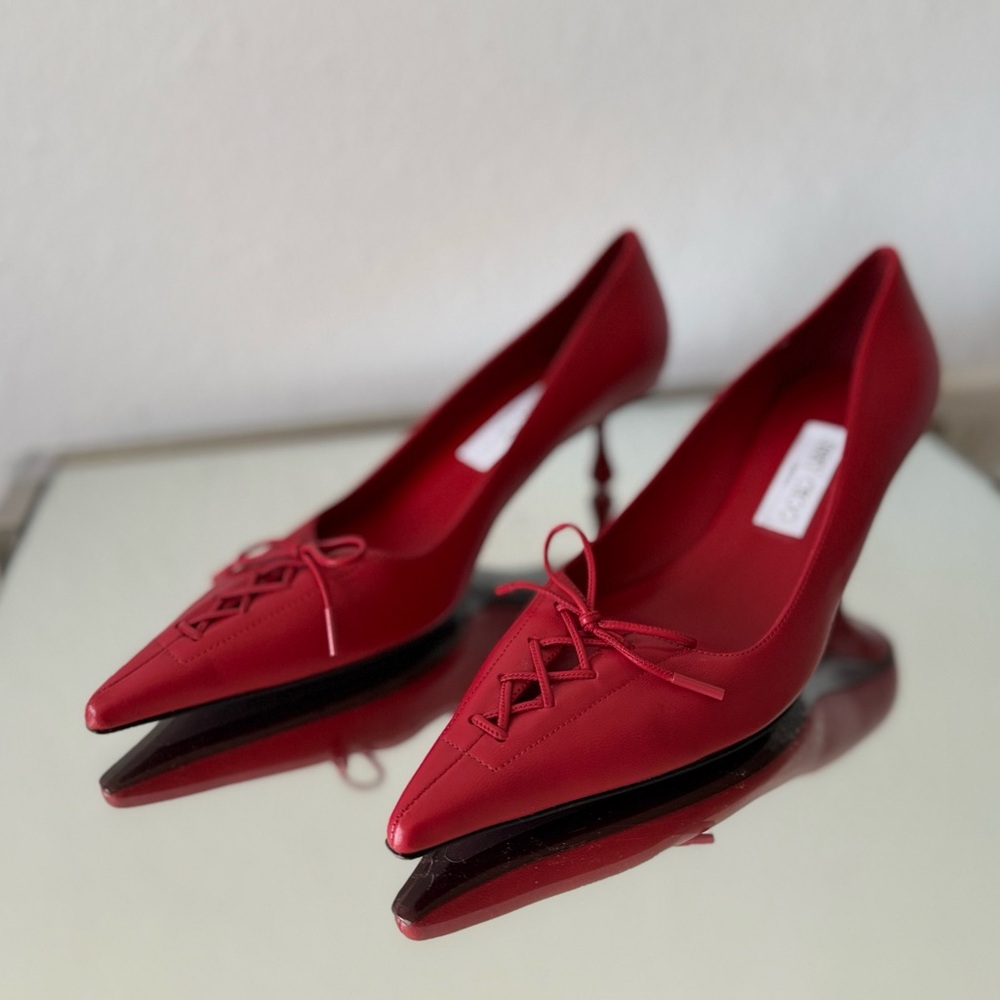 New Jimmy Choo Scarlett 50 Pointed-Toe Lace-Up $1,095 40 - Picture 8 of 14